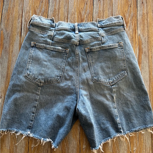 Abercrombie & Fitch Women's Blue Denim High Rise Dad Shorts Curve size 31/12 - Picture 4 of 4
